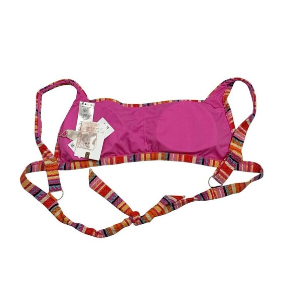 Jessica Simpson Women's L Multi Striped Swim Top NWT - Picture 3 of 13